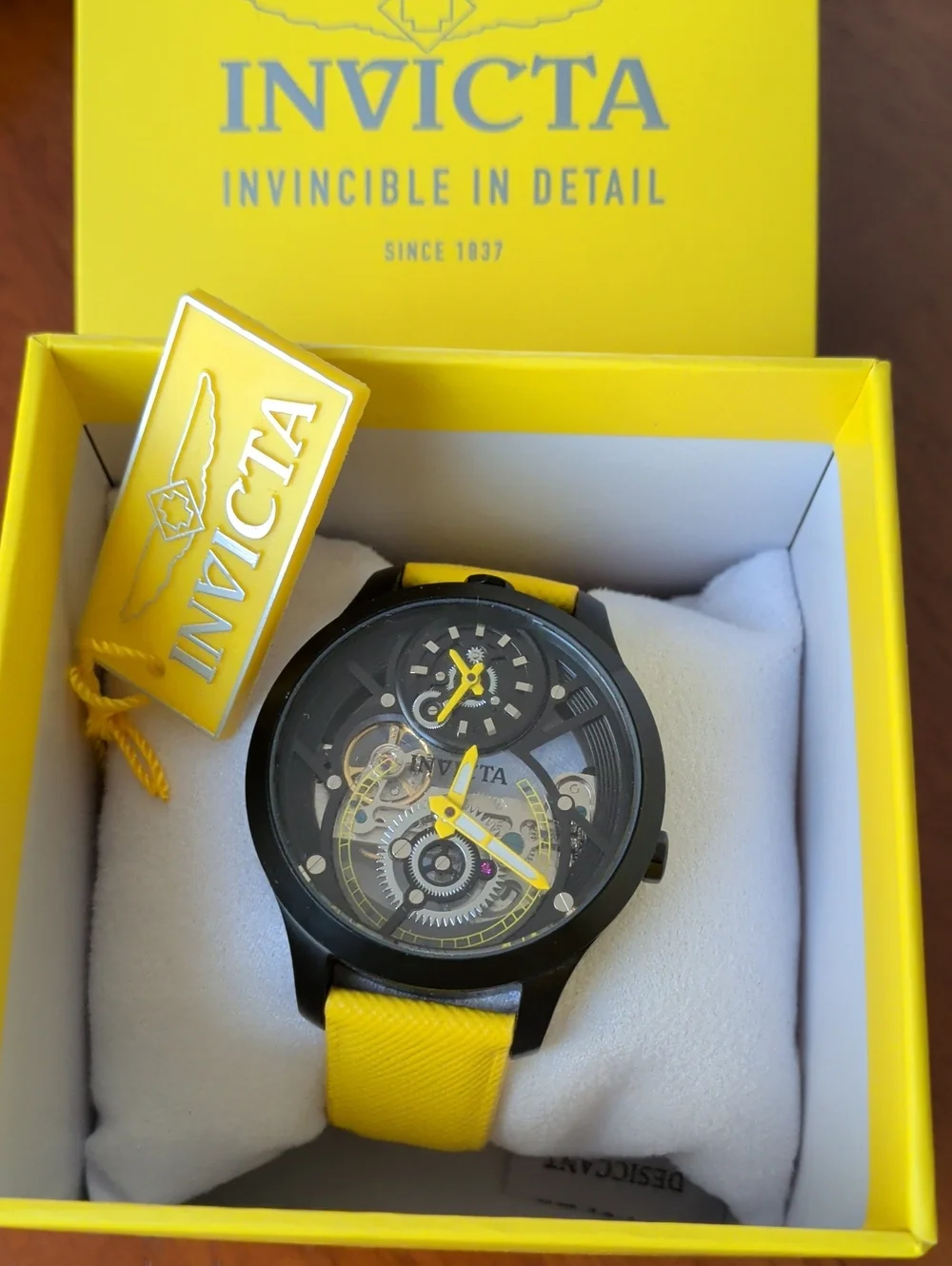 EUC Invicta Objet D Art Hand Wind Transparent Dial Men's Watch 44324